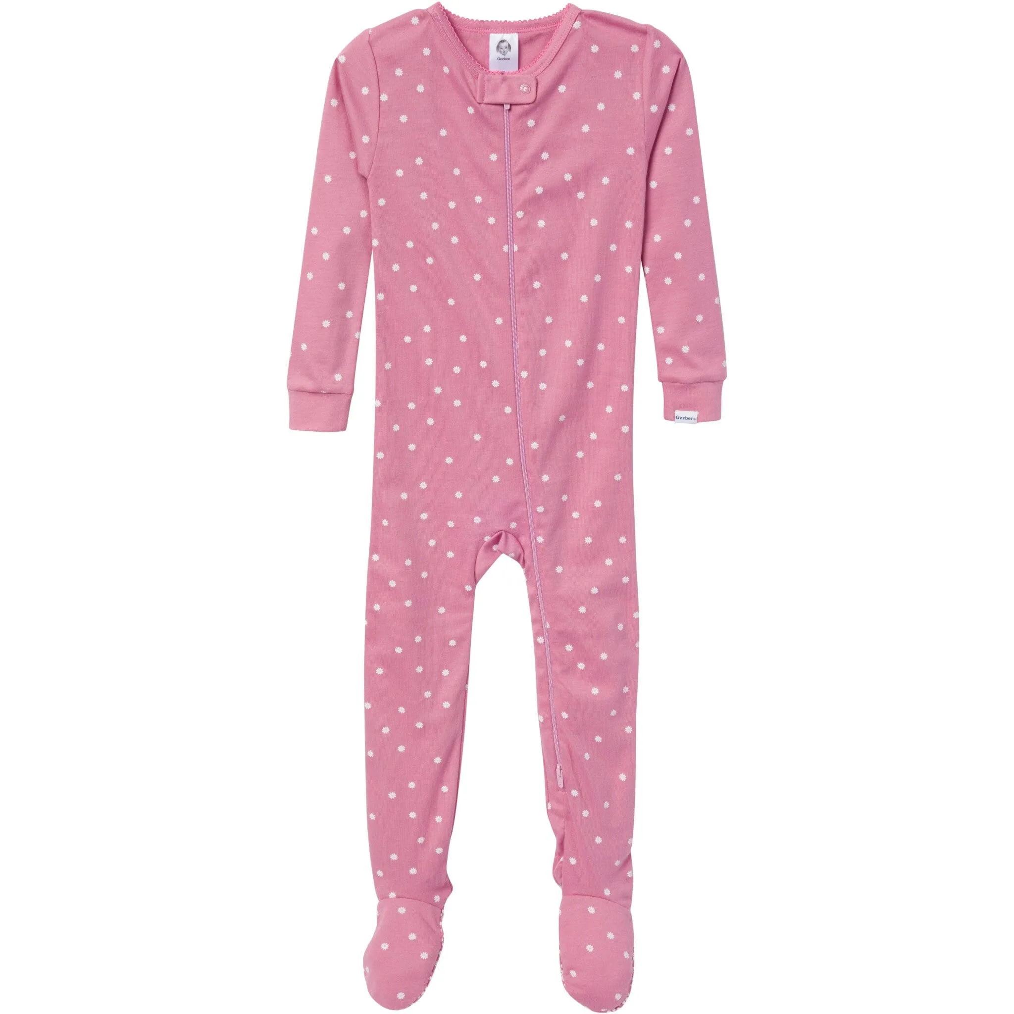 2-Pack Baby & Toddler Girls Dogs Snug Fit Footed Pajamas Gerber Childrenswea