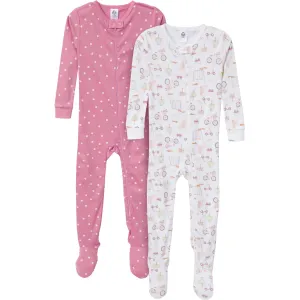 2-Pack Baby & Toddler Girls Dogs Snug Fit Footed Pajamas Gerber Childrenswea