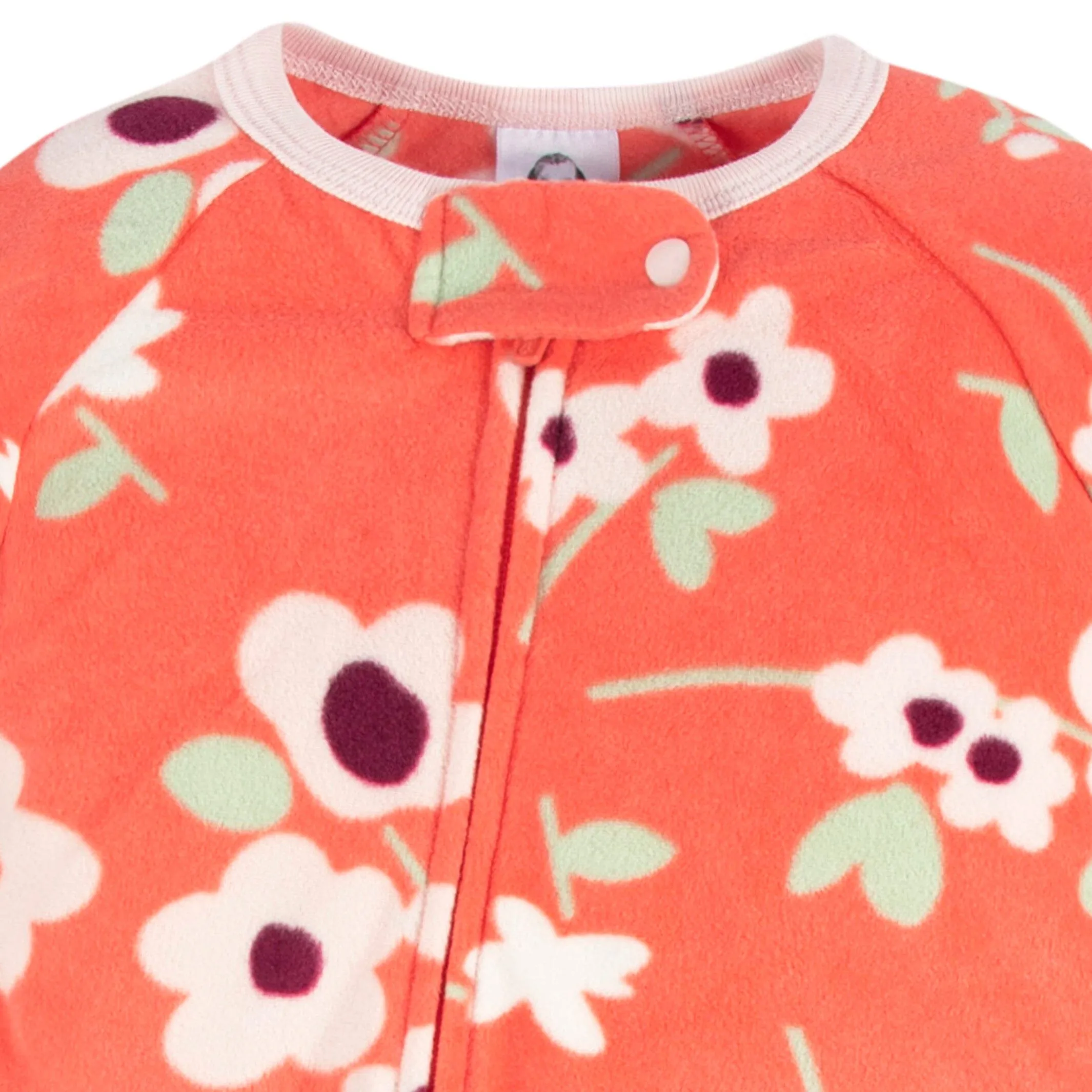 2-Pack Baby & Toddler Girls Flower Toss Fleece Pajamas Gerber Childrenswea