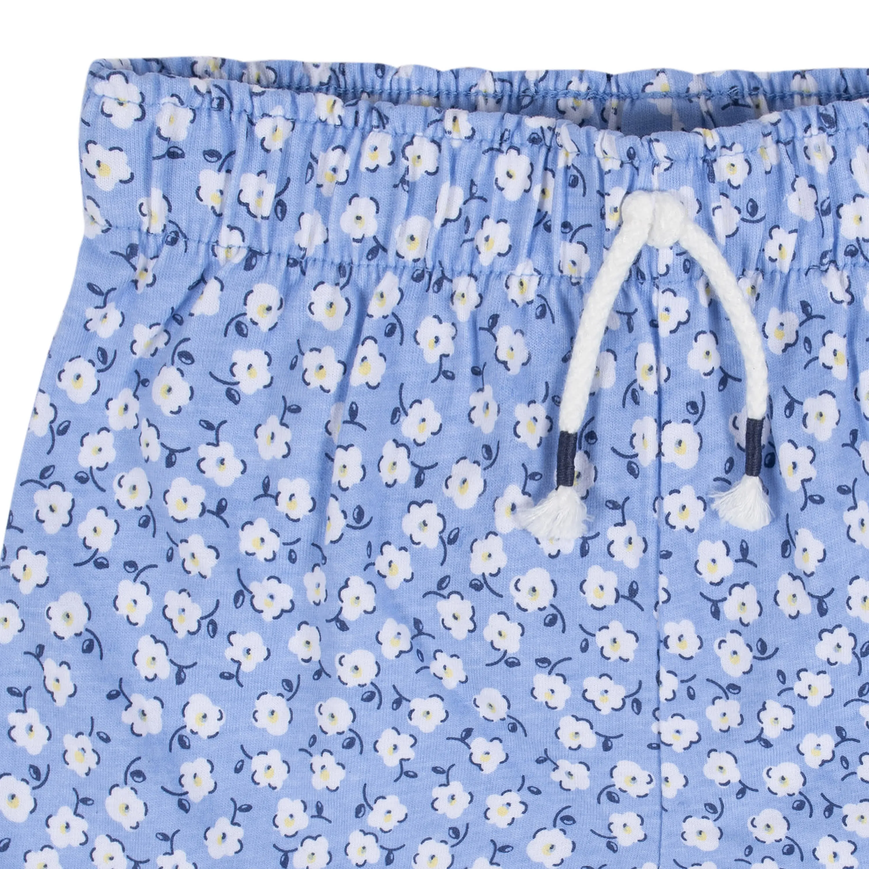 2-Pack Infant Girls Blue Floral Pull-On Shorts Gerber Childrenswea
