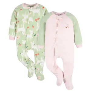 2-Pack Toddler Girls Deer Fleece Pajamas, 5T Gerber Childrenswea