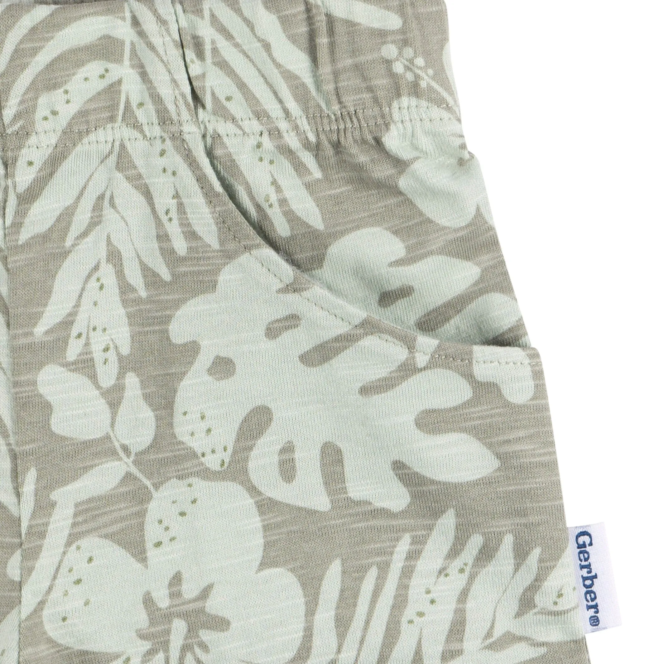 2-Piece Baby and Toddler Boys Tropical Leaves T-Shirt and Shorts Set Gerber Childrenswea