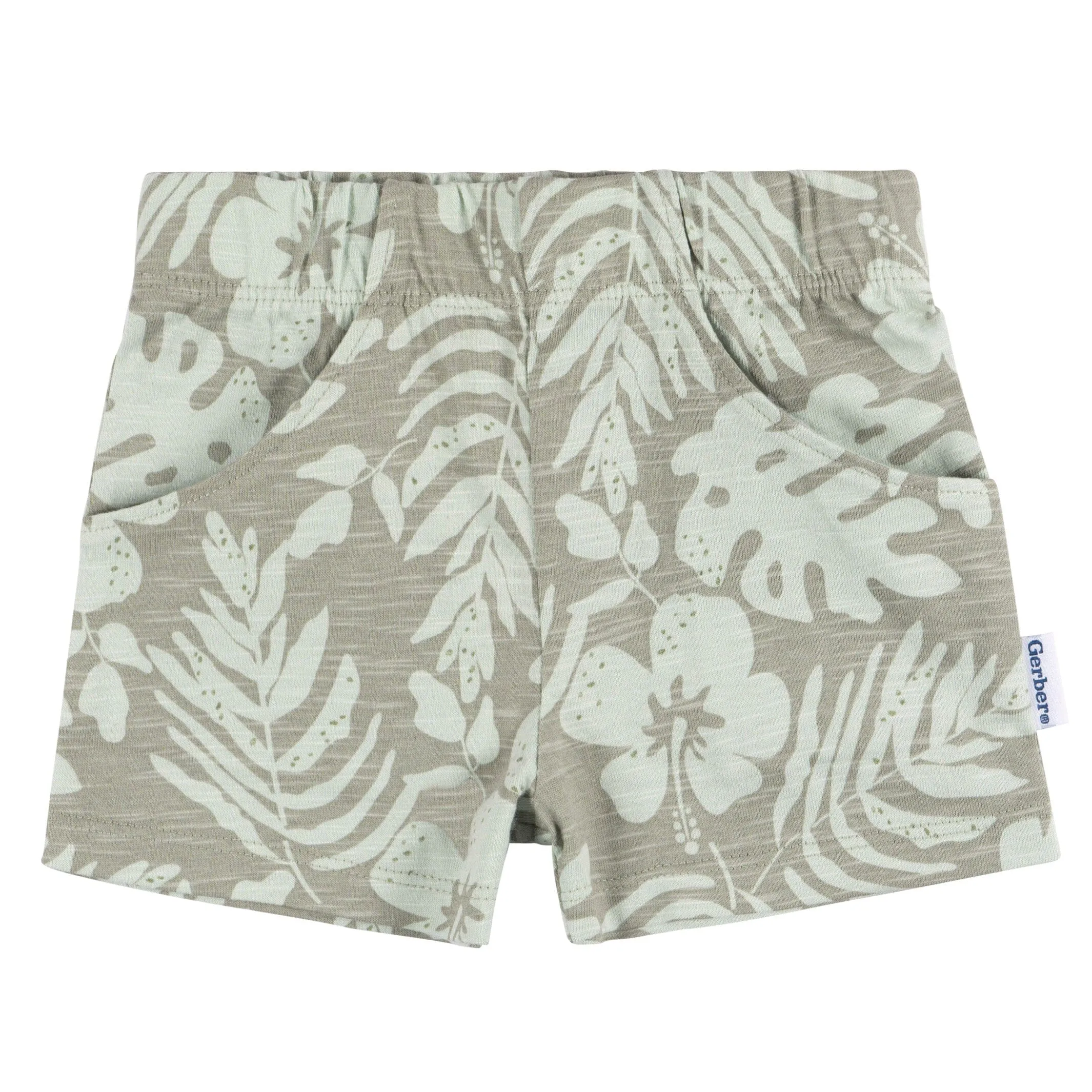 2-Piece Baby and Toddler Boys Tropical Leaves T-Shirt and Shorts Set Gerber Childrenswea