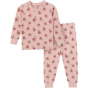 2-Piece Infant & Toddler Girls Light Rose Dahlia Toss Hacci Pajama Set Gerber Childrenswea