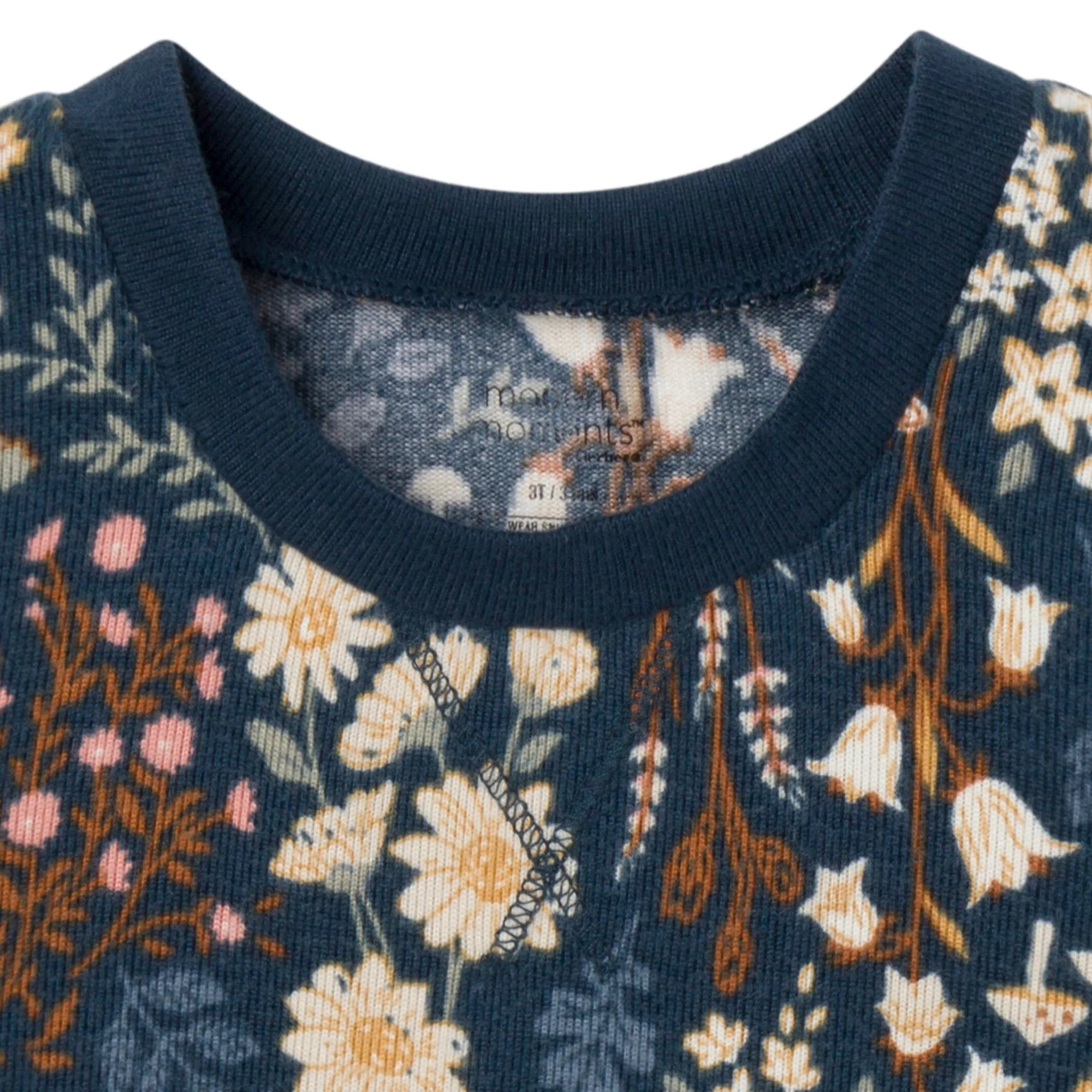 2-Piece Infant & Toddler Girls Navy Floral Hacci Pajama Set Gerber Childrenswea