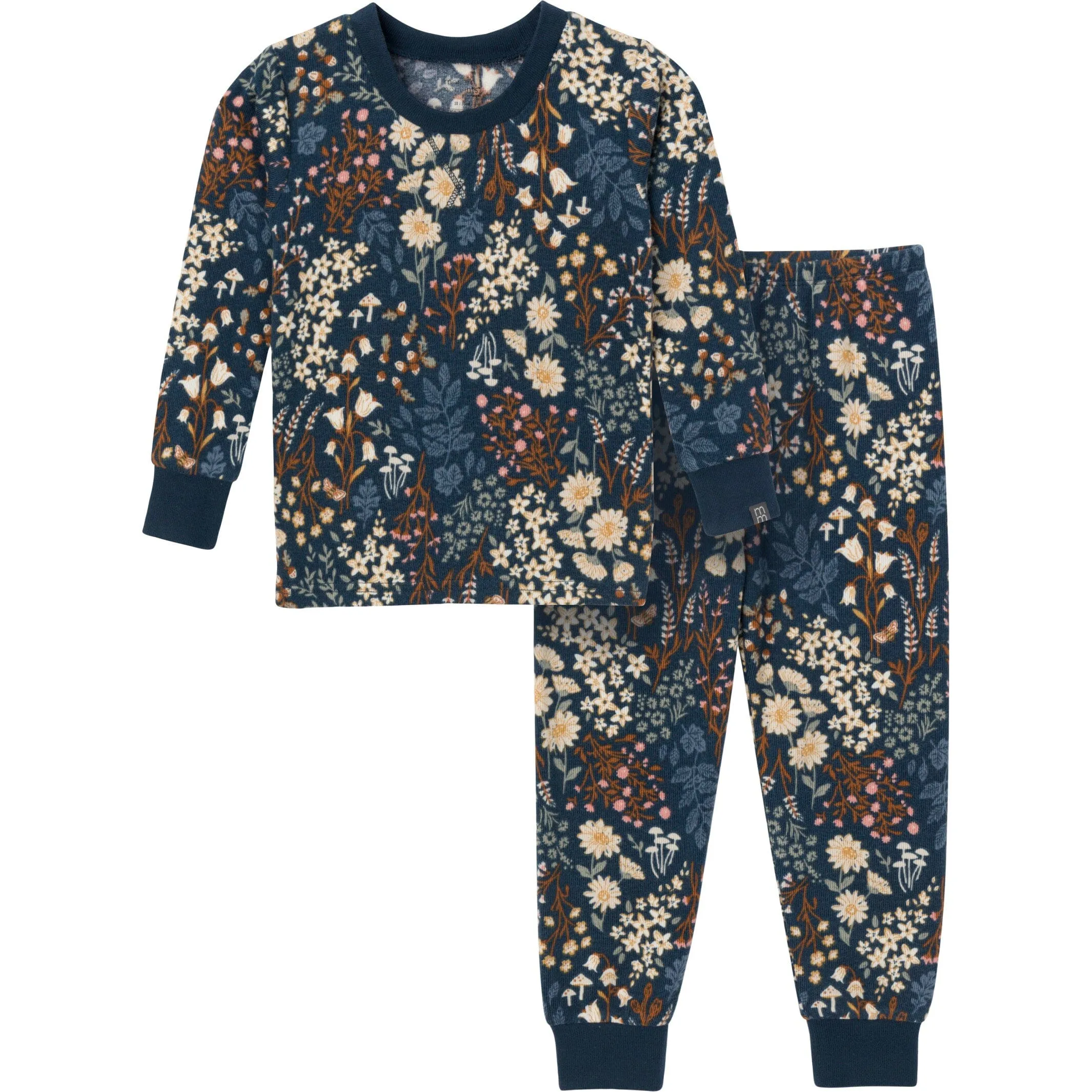 2-Piece Infant & Toddler Girls Navy Floral Hacci Pajama Set Gerber Childrenswea