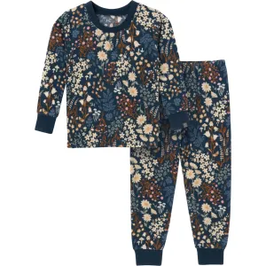 2-Piece Infant & Toddler Girls Navy Floral Hacci Pajama Set Gerber Childrenswea
