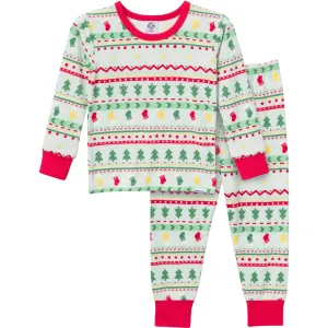 2-Piece Infant & Toddler Neutral Oh What Fun Fair Isle Hacci Snug Fit Pajama Set Gerber Childrenswea