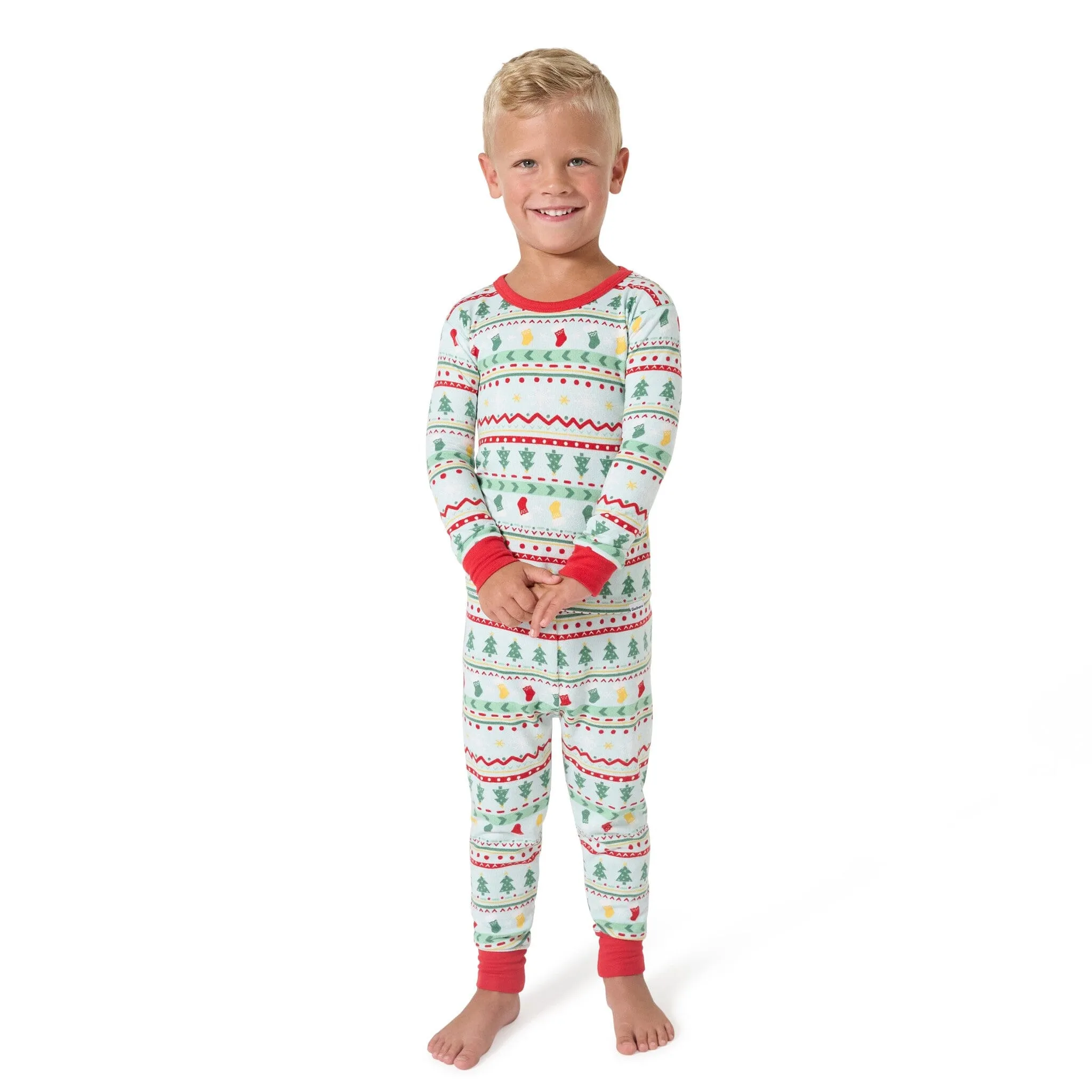 2-Piece Infant & Toddler Neutral Oh What Fun Fair Isle Hacci Snug Fit Pajama Set Gerber Childrenswea