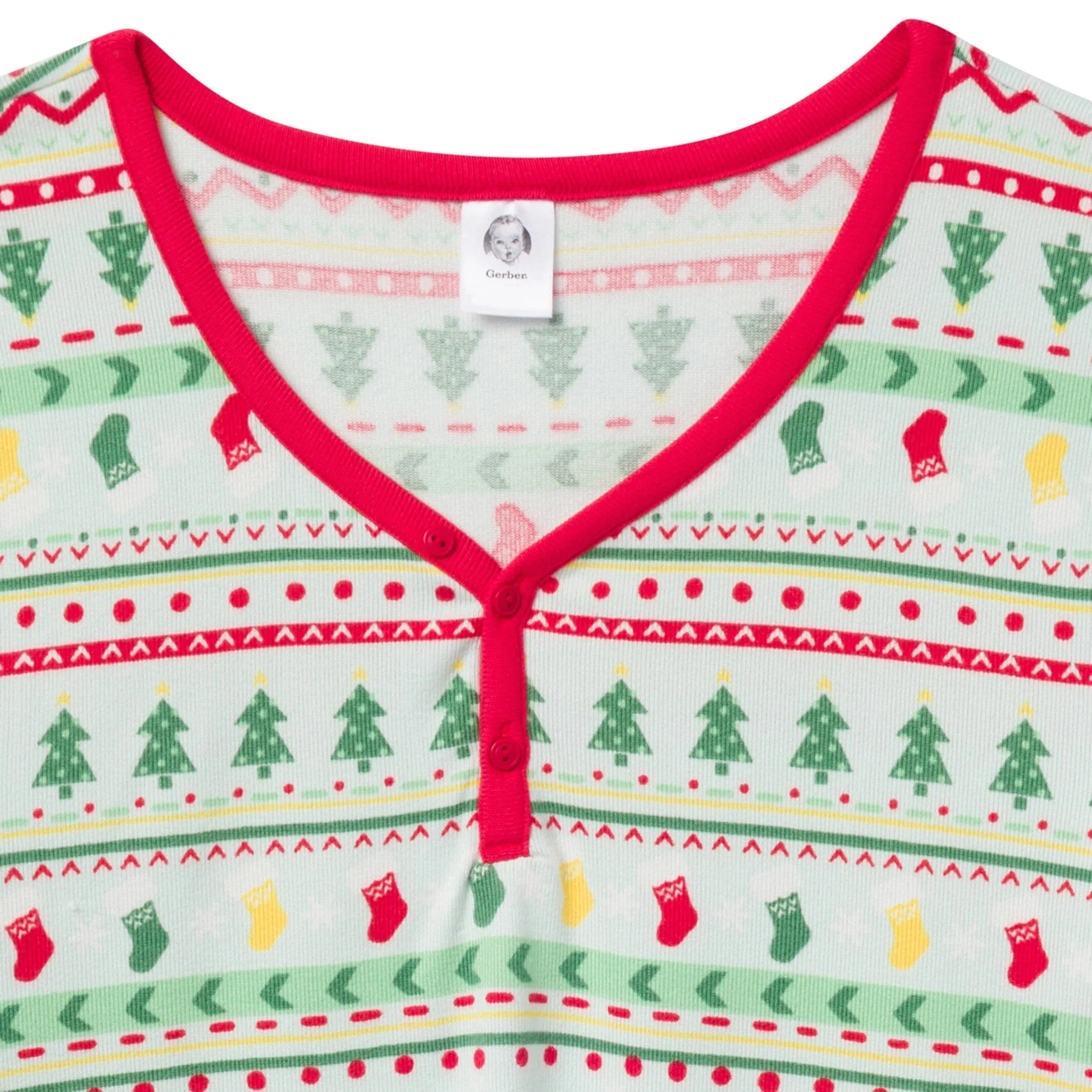 2-Piece Women's Oh What Fun Fair Isle Hacci Pajama Set Gerber Childrenswea