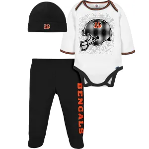 3-Piece Baby Boys Bengals Bodysuit, Footed Pant, & Cap Set Gerber Childrenswea