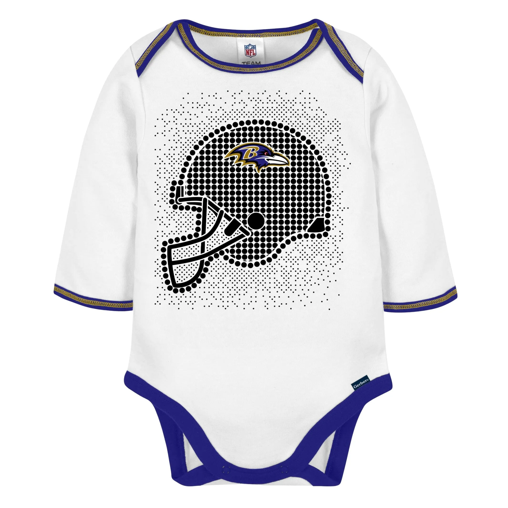 3-Piece Baby Boys Ravens Bodysuit, Footed Pant, & Cap Set Gerber Childrenswea