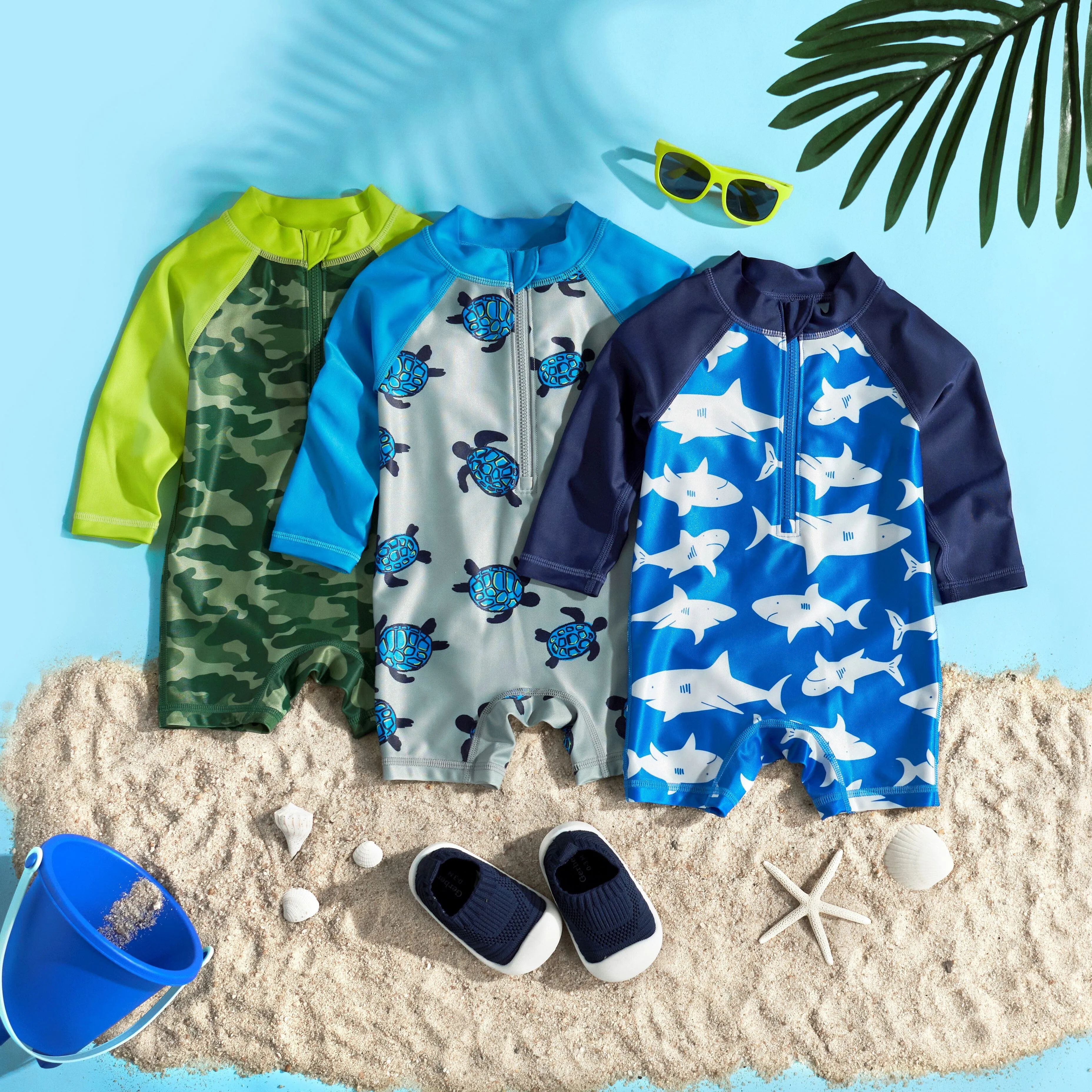 Baby & Toddler Boys UPF 50  Shark Zone Rash Guard Gerber Childrenswea