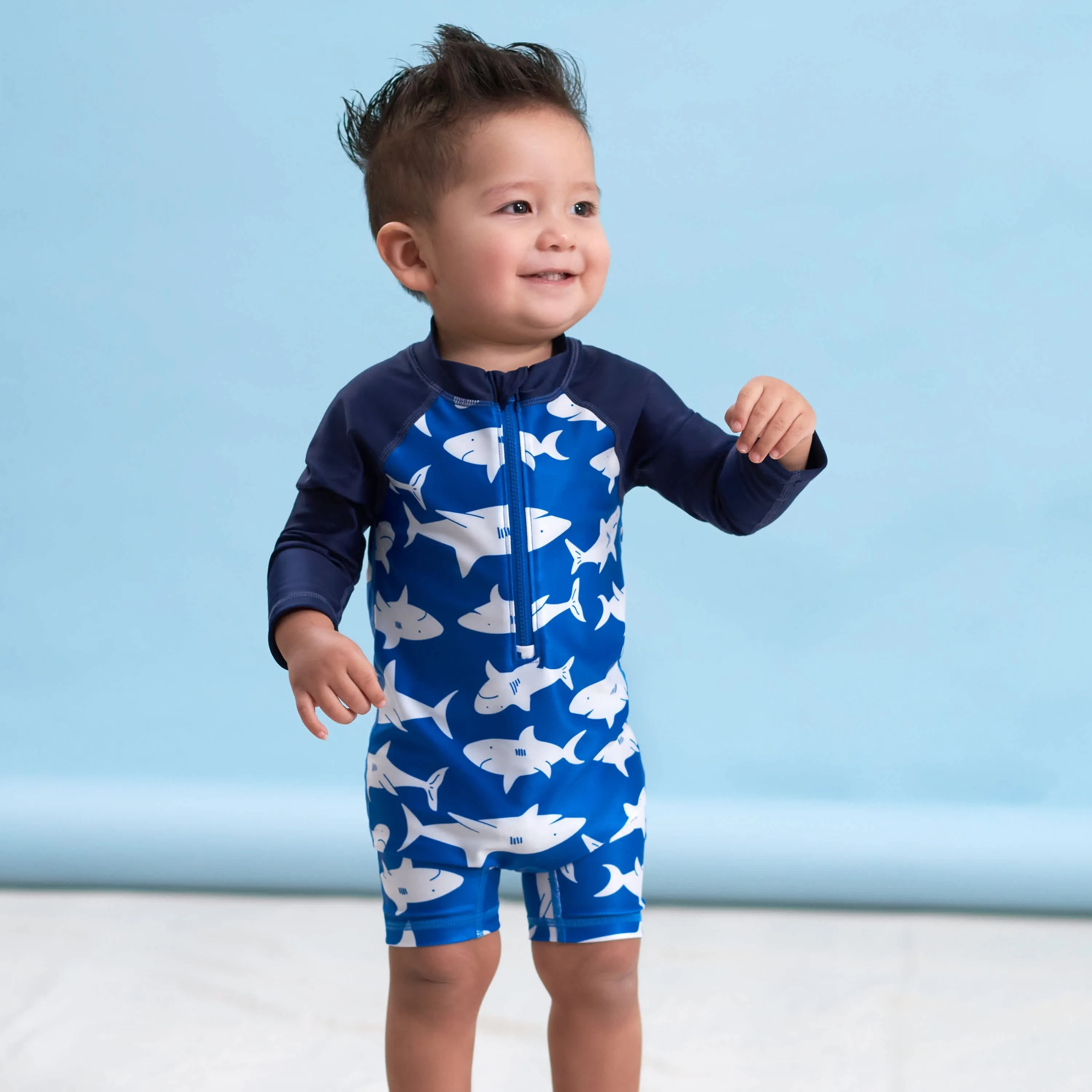 Baby & Toddler Boys UPF 50  Shark Zone Rash Guard Gerber Childrenswea