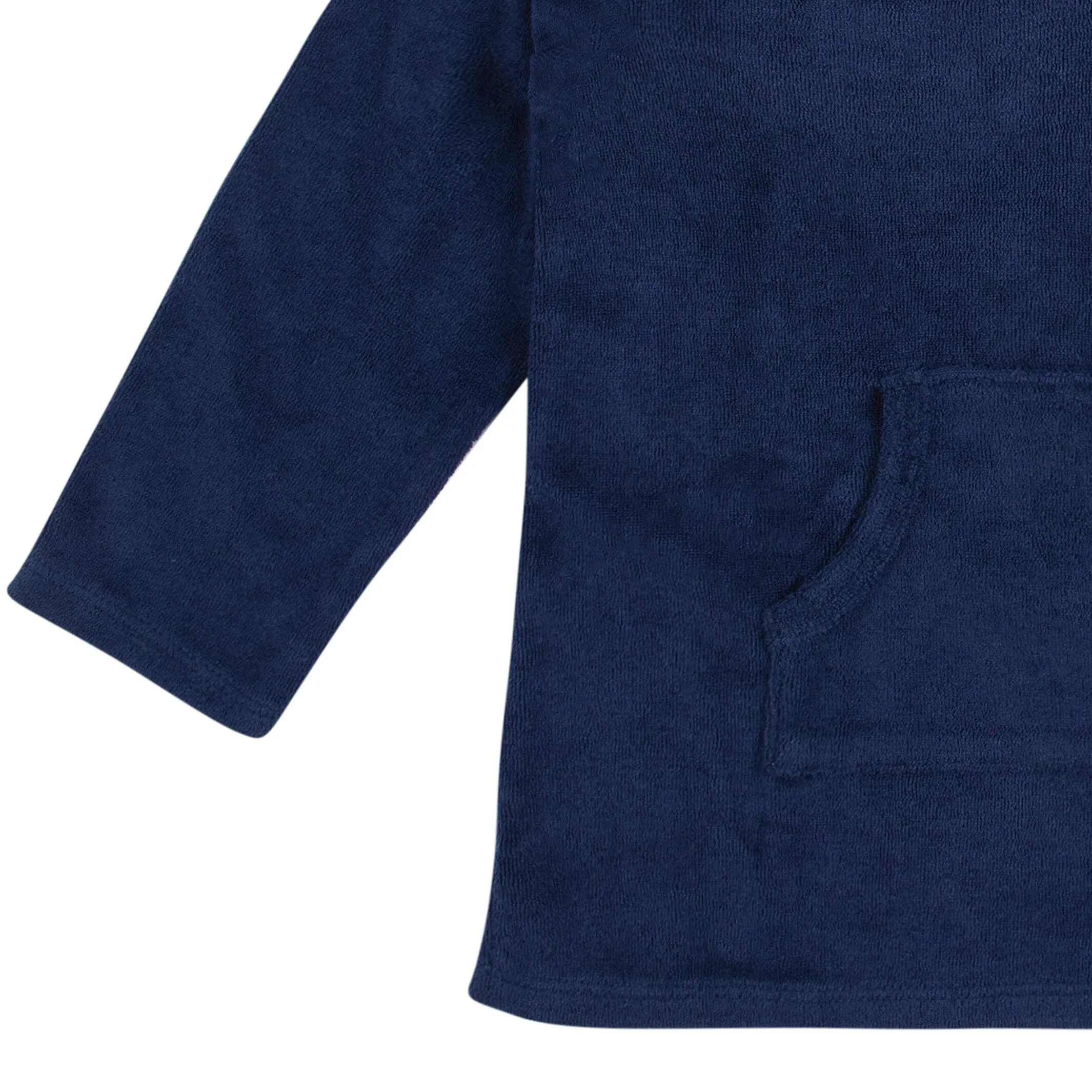 Baby & Toddler Girls Navy Hooded Kangaroo Pocket Terry Coverup Gerber Childrenswea