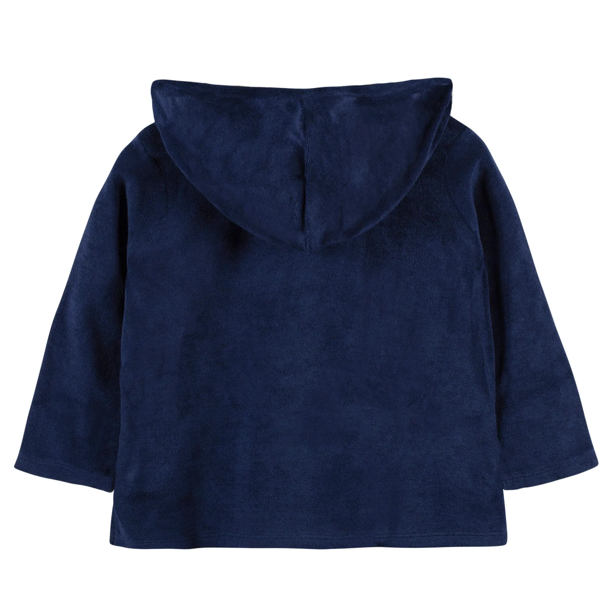 Baby & Toddler Girls Navy Hooded Kangaroo Pocket Terry Coverup Gerber Childrenswea