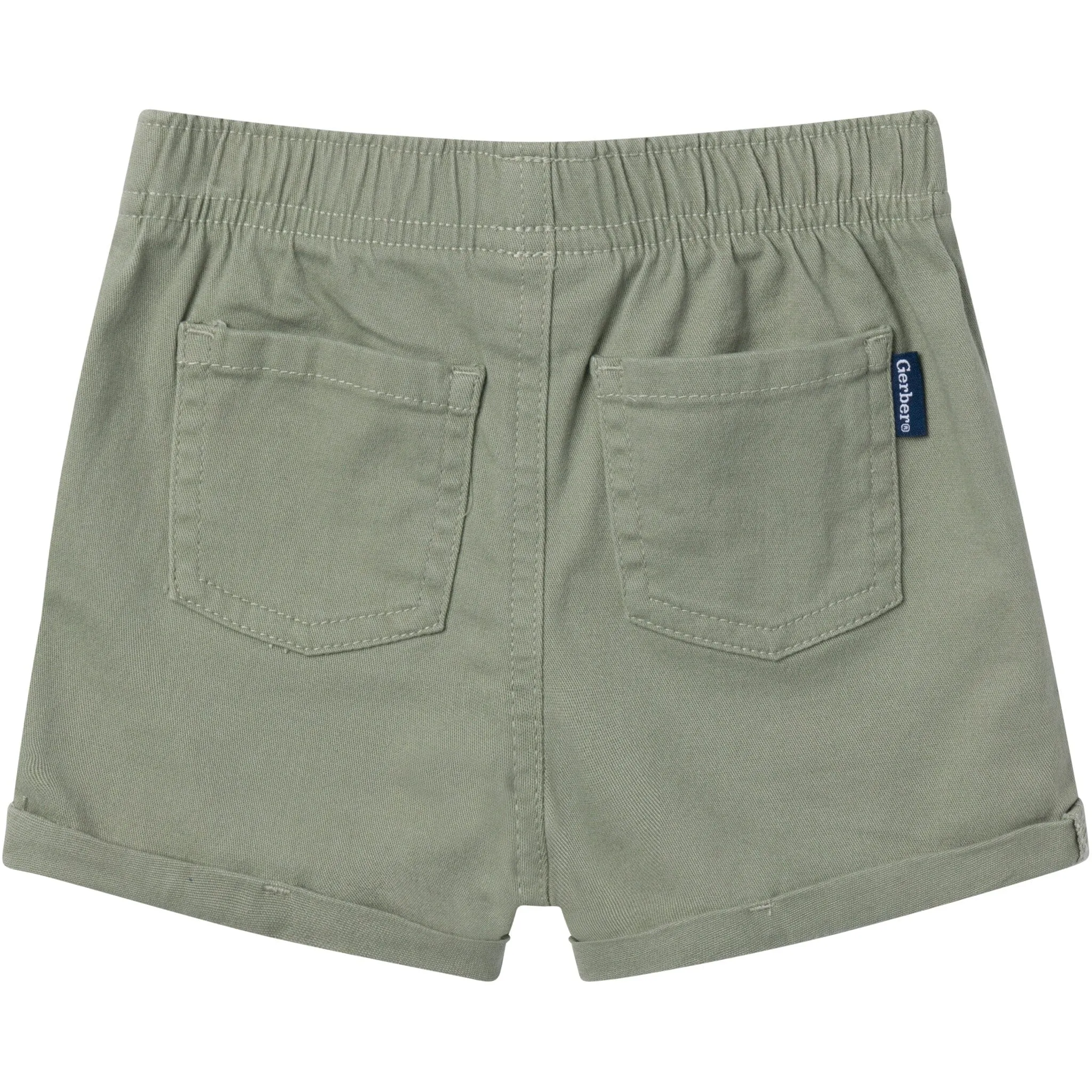 Baby & Toddler Girls Olive Stretch Twill Shorts Gerber Childrenswea