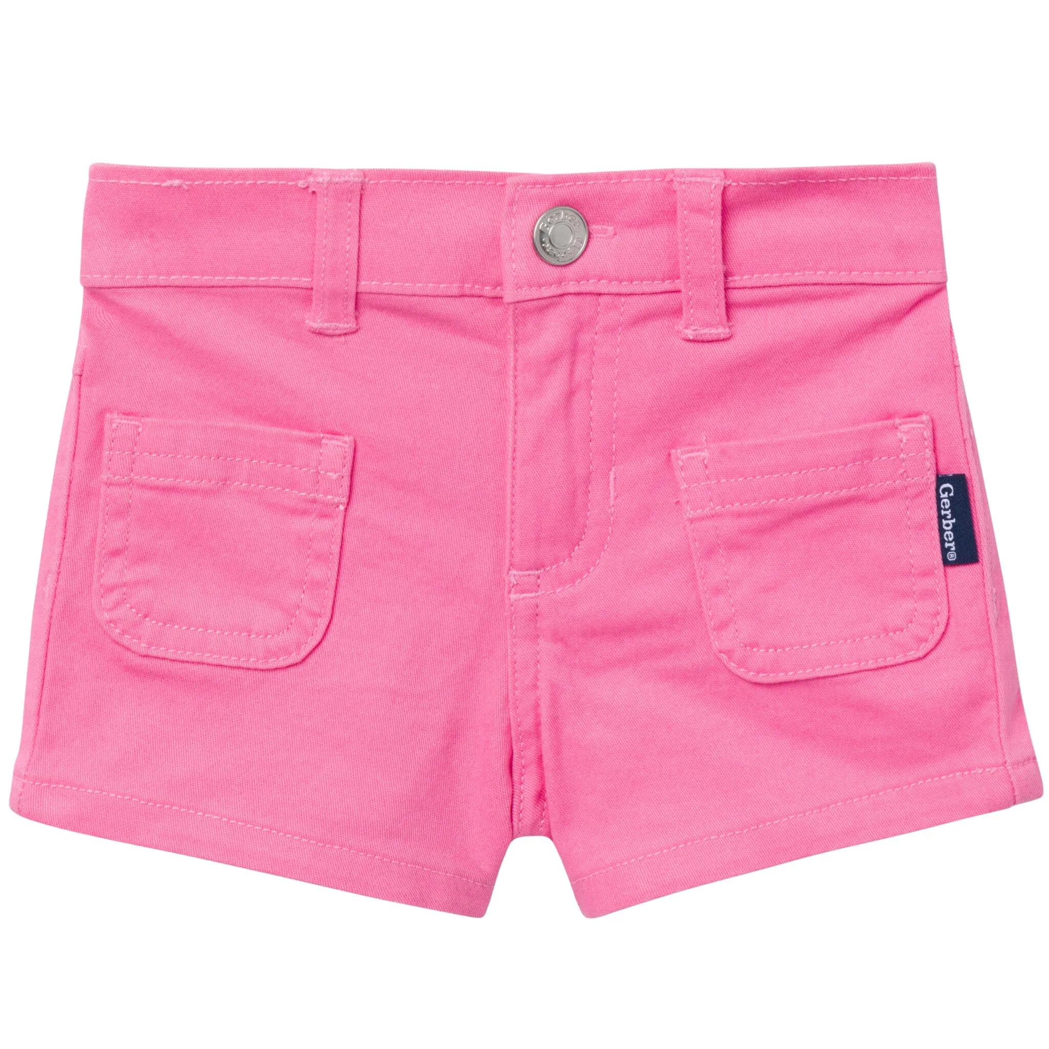 Baby & Toddler Girls Pink Twill Shorts Gerber Childrenswea