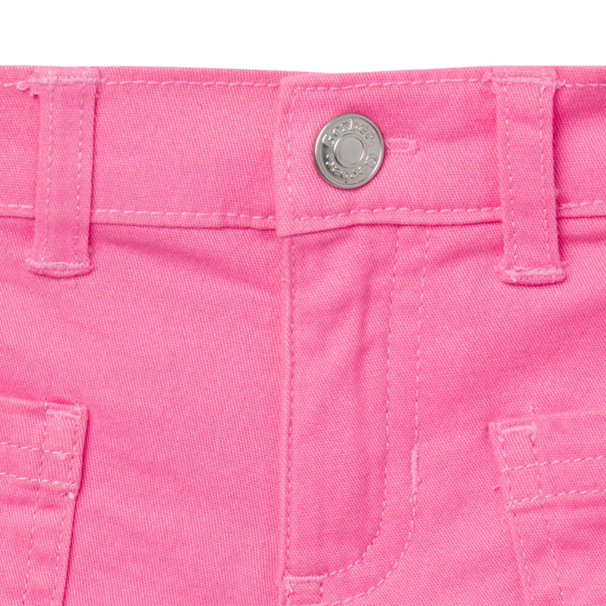 Baby & Toddler Girls Pink Twill Shorts Gerber Childrenswea