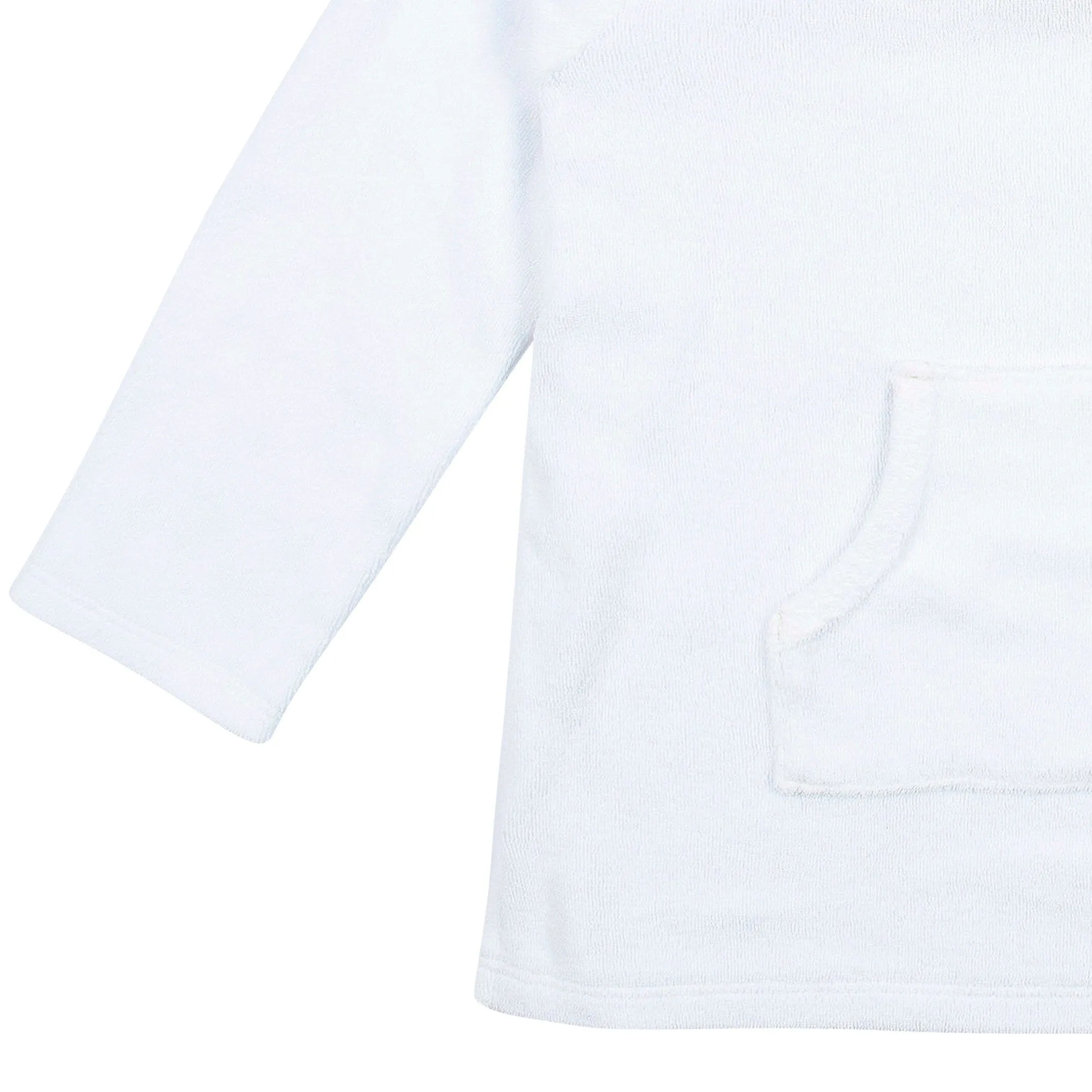 Baby & Toddler Girls White Hooded Kangaroo Pocket Terry Coverup Gerber Childrenswea