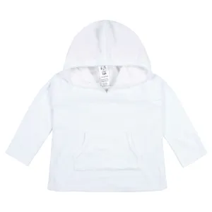 Baby & Toddler Girls White Hooded Kangaroo Pocket Terry Coverup Gerber Childrenswea