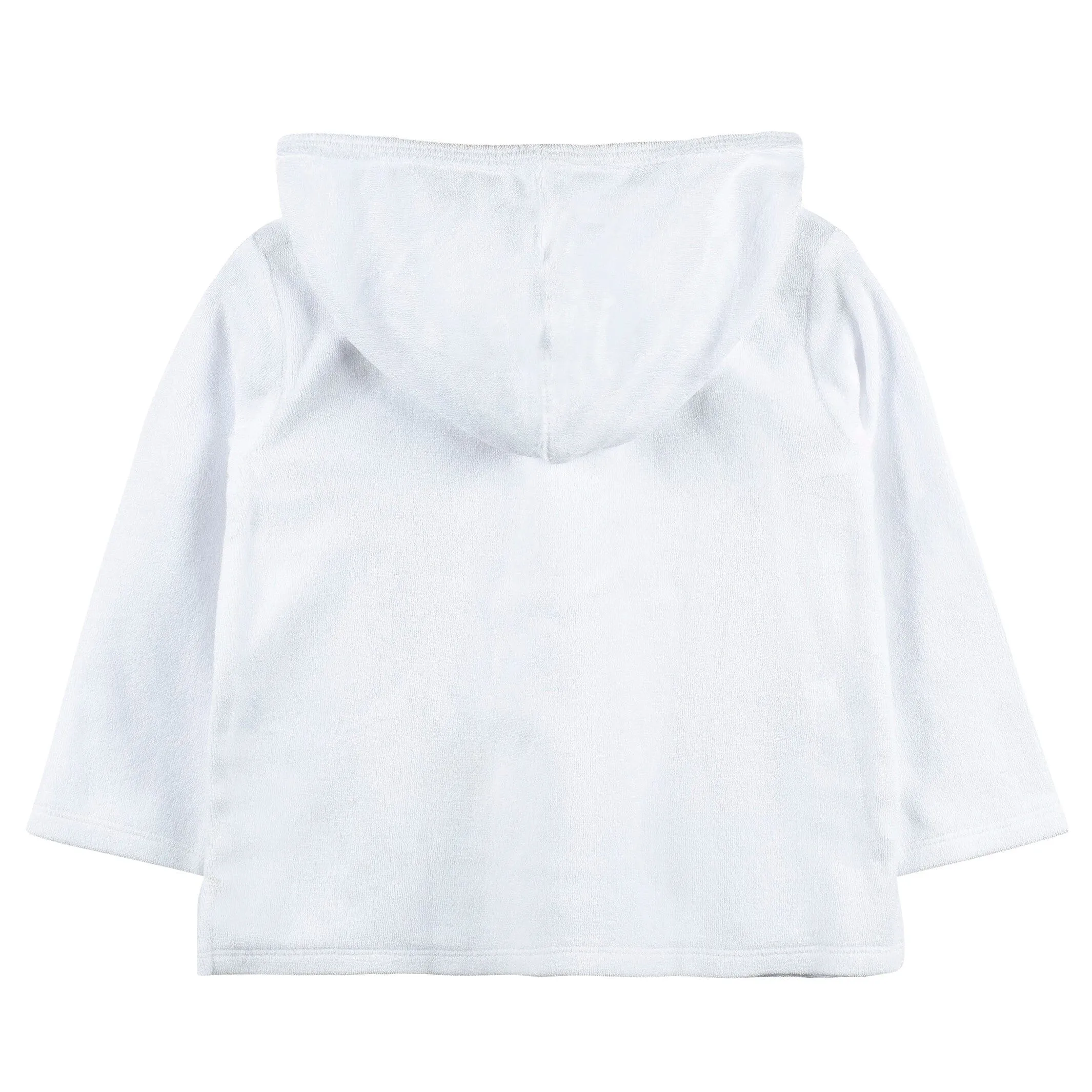 Baby & Toddler Girls White Hooded Kangaroo Pocket Terry Coverup Gerber Childrenswea
