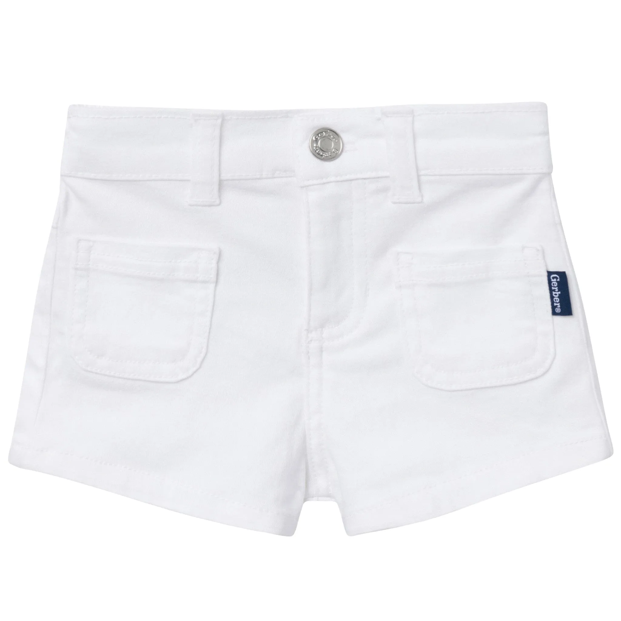 Baby & Toddler Girls White Twill Shorts Gerber Childrenswea