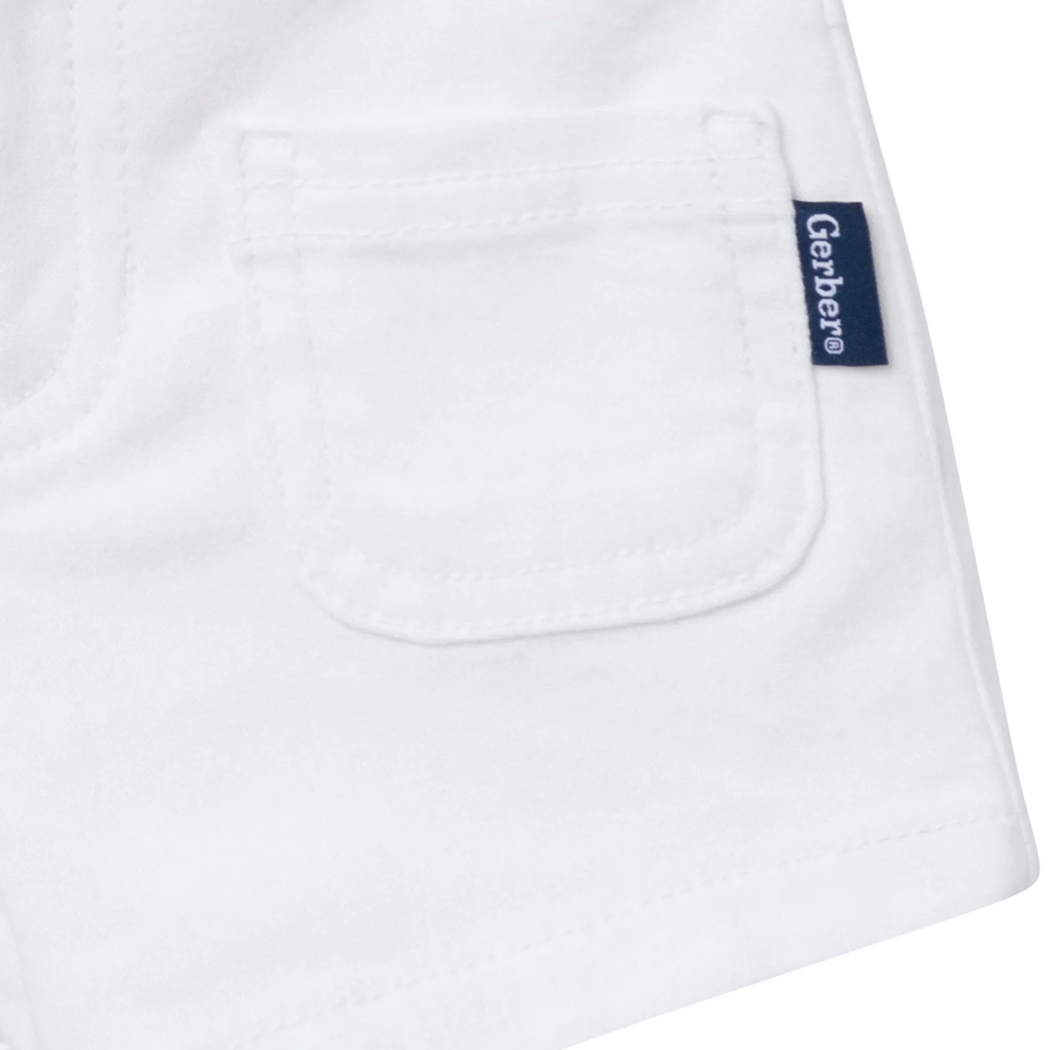 Baby & Toddler Girls White Twill Shorts Gerber Childrenswea