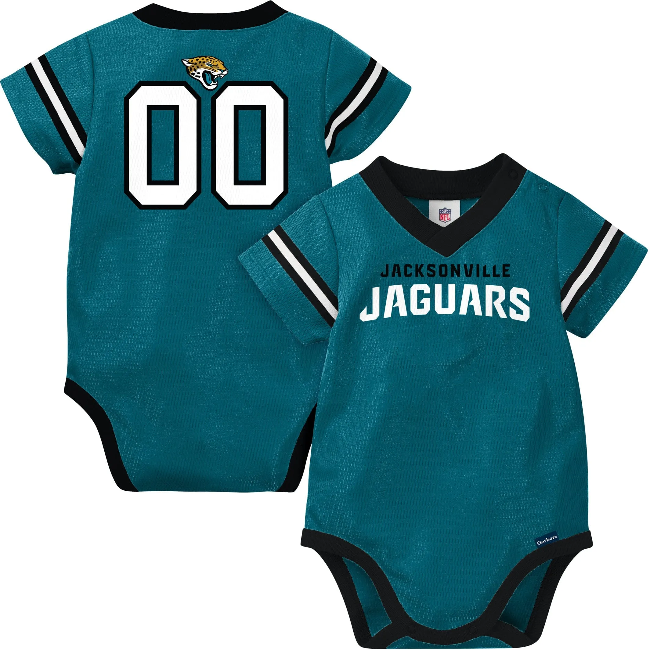 Baby Boys Jaguars Short Sleeve Jersey Bodysuit Gerber Childrenswea