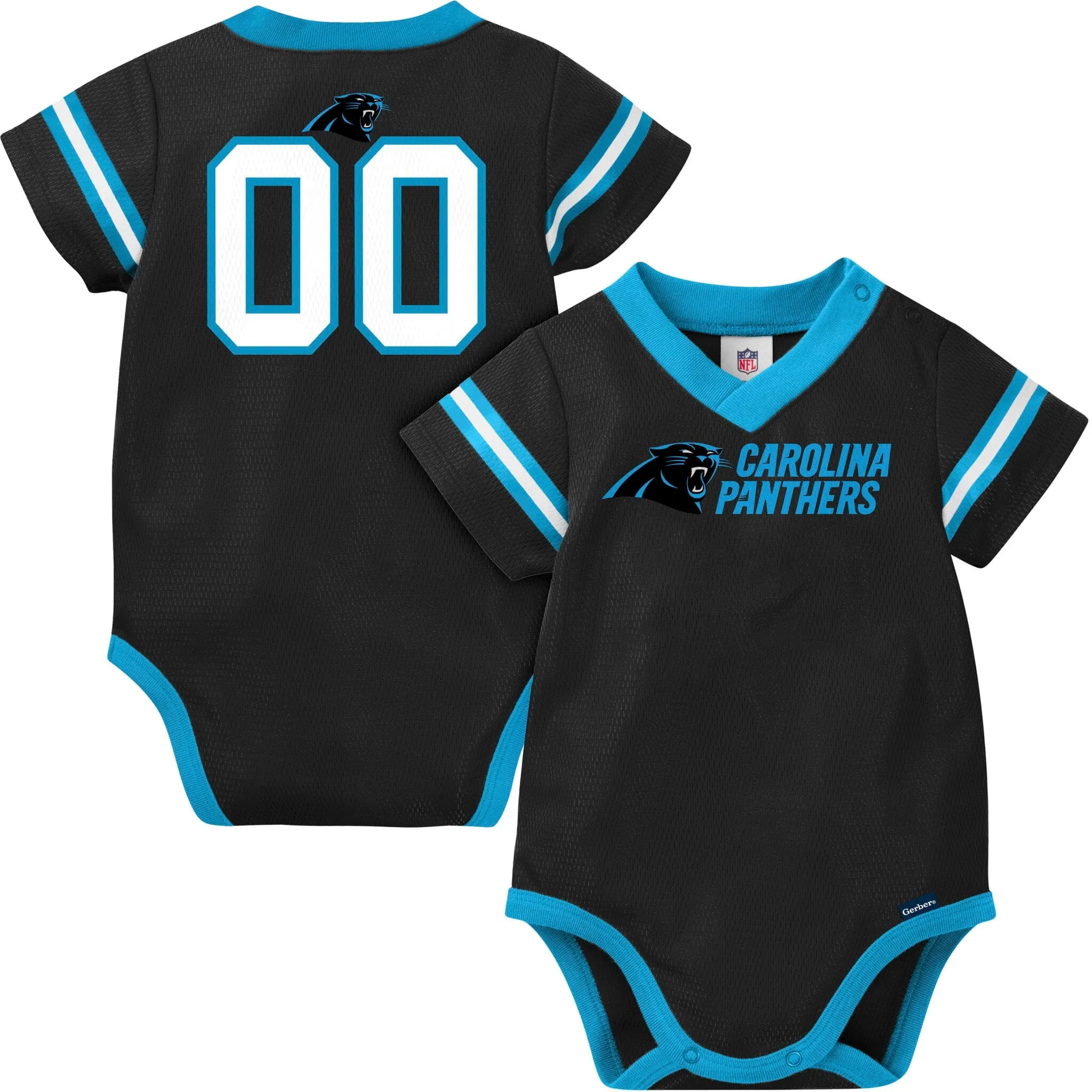Baby Boys Panthers Short Sleeve Jersey Bodysuit Gerber Childrenswea