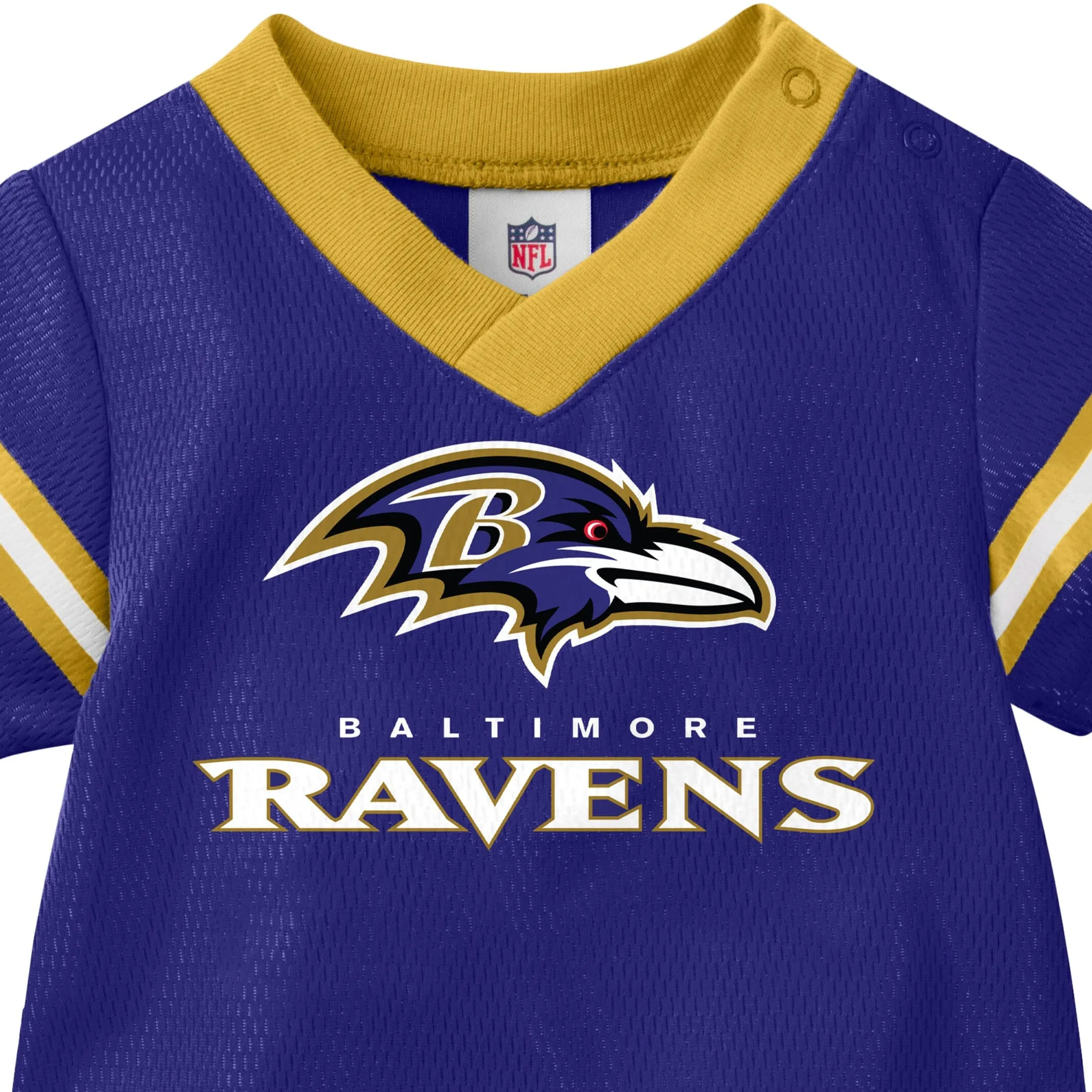 Baby Boys Ravens Short Sleeve Jersey Bodysuit Gerber Childrenswea