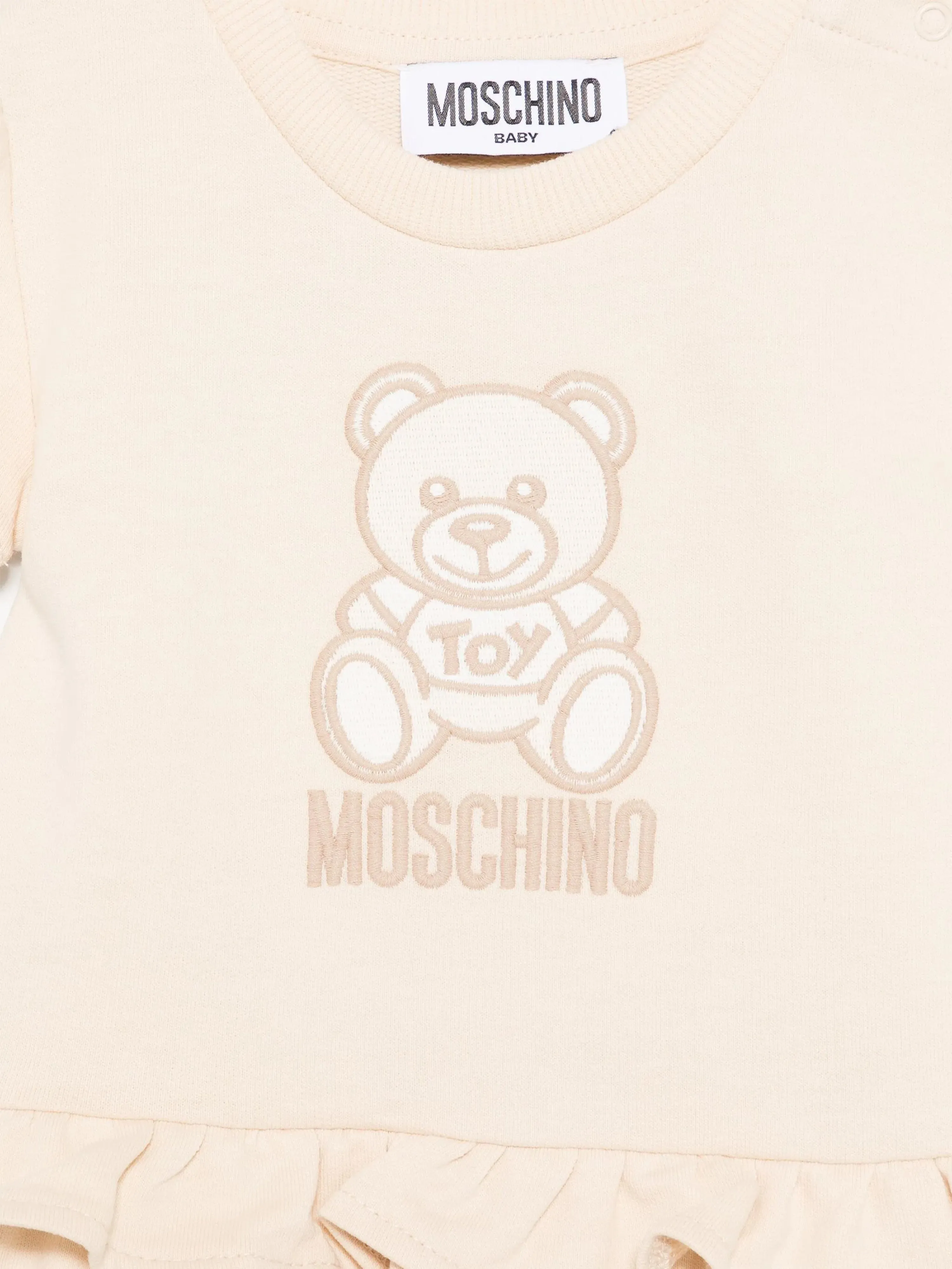 Baby Girls Teddy Bear Dress in Beige