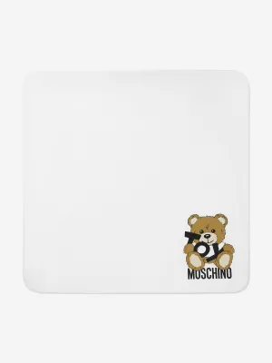 Baby Teddy Bear Blanket in White (70cm)