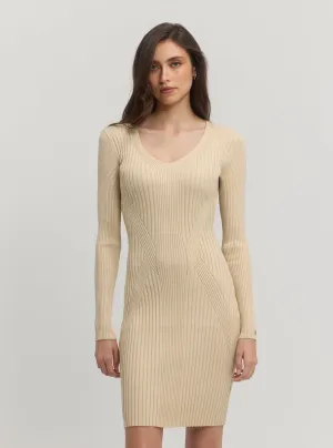 Beige Isabella Knit Midi Dress Guess