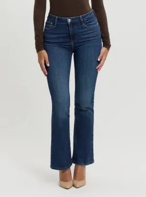 Blue Sexy Flare High Rise in Dark Wash Guess