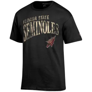 Champion Men's Florida State Seminoles Arrowhead Design Short Sleeve T-shirt - Black