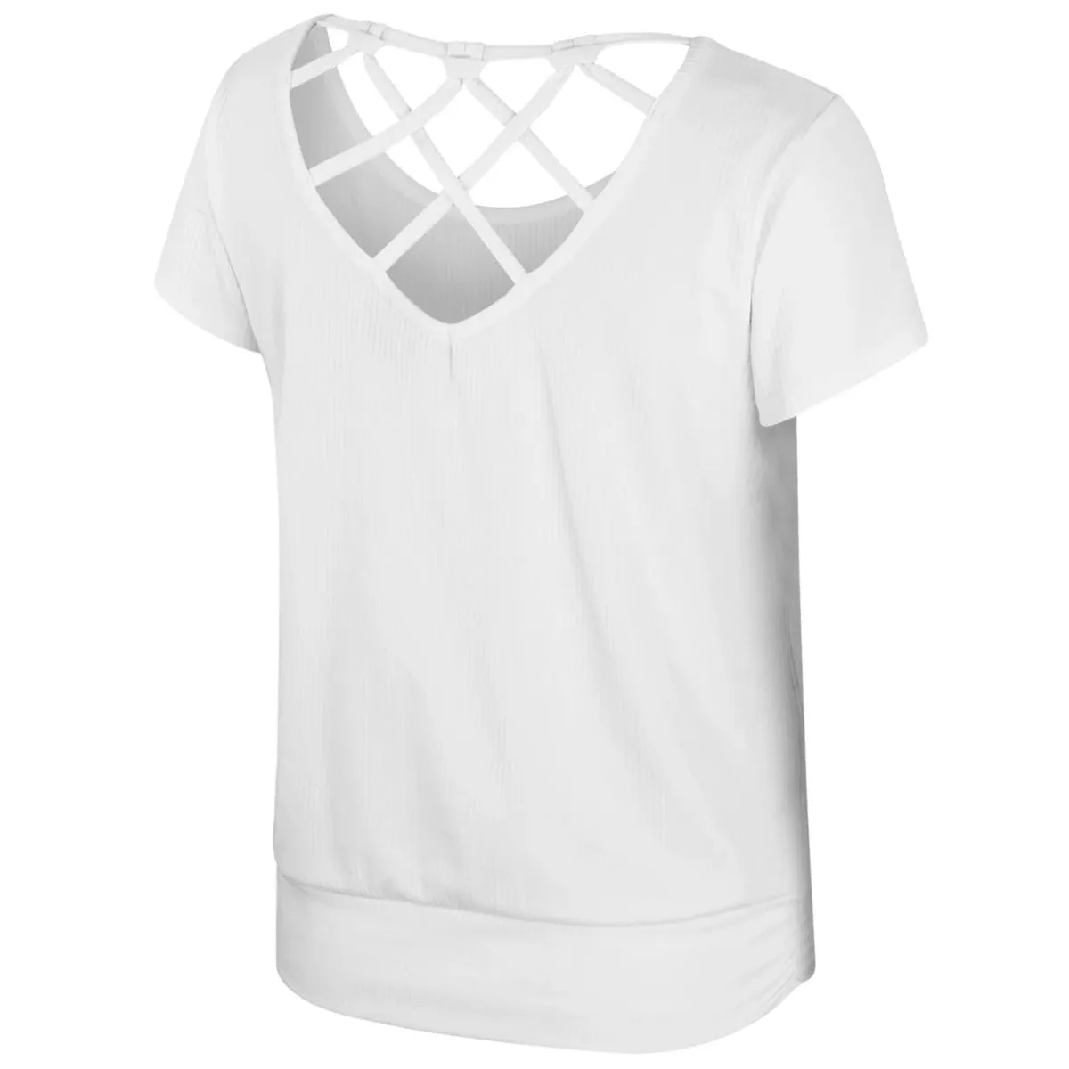 Colosseum Women's Florida State Seminoles Short Sleeve Ribbed Fashion Top - White