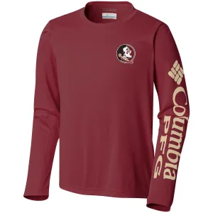 Columbia Youth Seminoles Terminal Tackle Long Sleeve Performance T-Shirt - Garnet