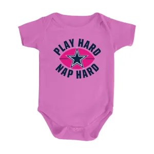 Cowboys Play Hard, Nap Hard Girls Bodysuit Gerber Childrenswea