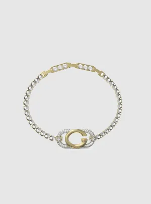 G Logo Crystals Tennis Bracelet Guess
