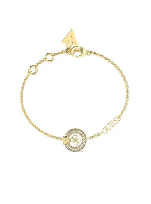 Gold Knot You White Crystal Bracelet Guess