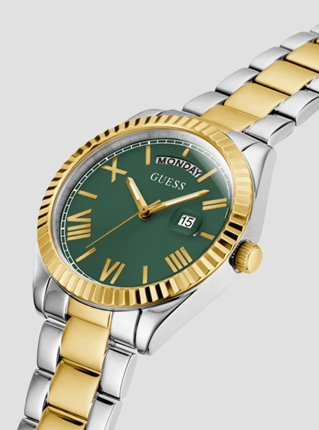 Gold Luna Green Watch Guess