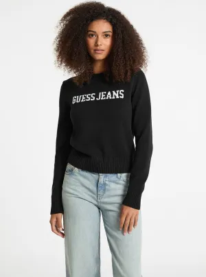 Guess Jeans Black Intarsia Jumper Guess