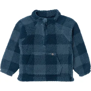 Infant & Toddler Boys Navy Plaid Half-Zip Pullover Gerber Childrenswea