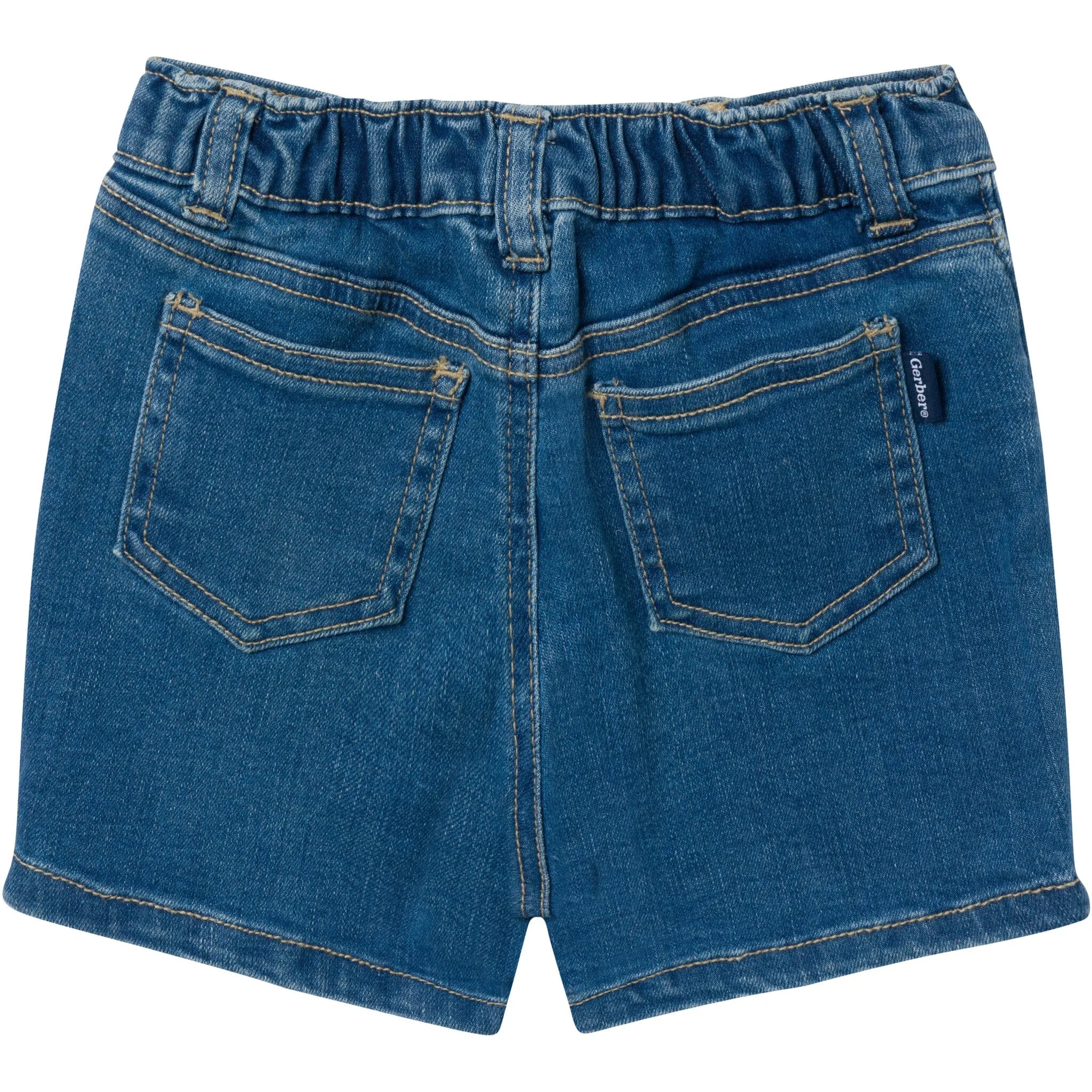 Infant & Toddler Neutral Light Wash Denim Shorts Gerber Childrenswea