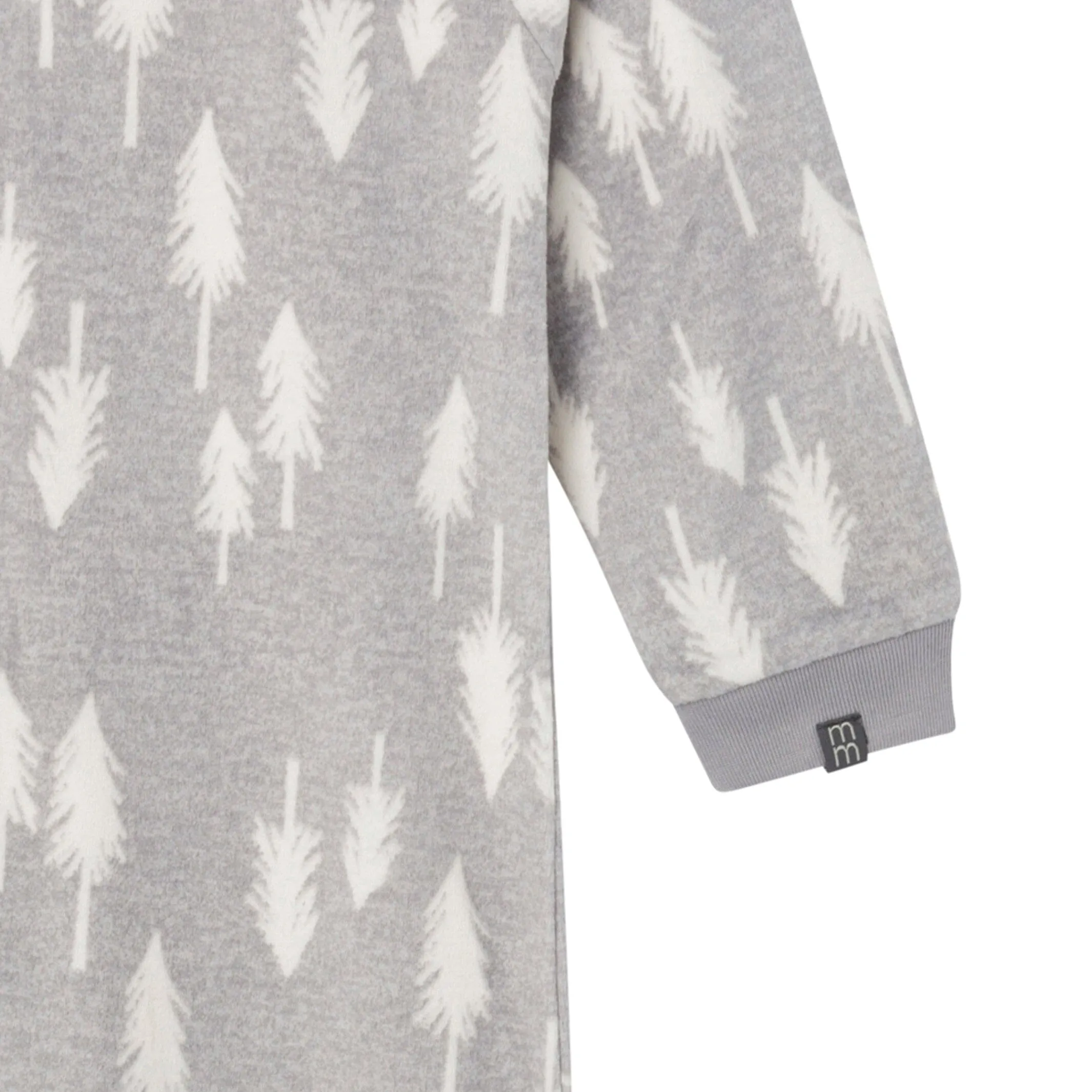 Infant and Toddler Neutral Grey Heather Trees Footed Fleece Pajamas Gerber Childrenswea