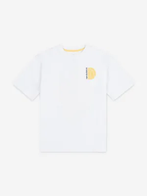New Balance Boys Hoops Court Graphic T-Shirt in White