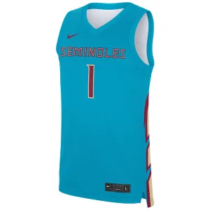 Nike Men's 2024 Seminoles #1 Replica Basketball Jersey - Turquoise