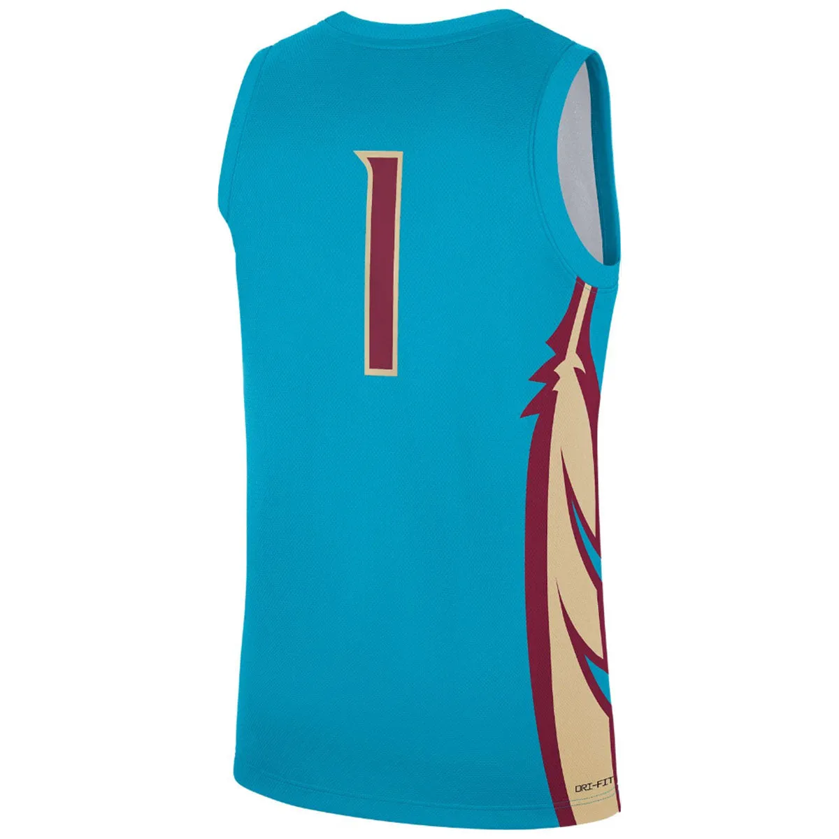 Nike Men's 2024 Seminoles #1 Replica Basketball Jersey - Turquoise