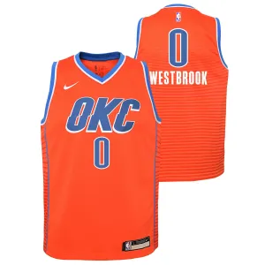 Nike NBA Boys Youth (8-20) Oklahoma City Thunder Russell Westbrook #0 Swingman Statement Jersey, Orange